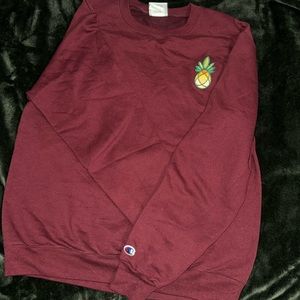Men’s champion crewneck pineapple embroidery